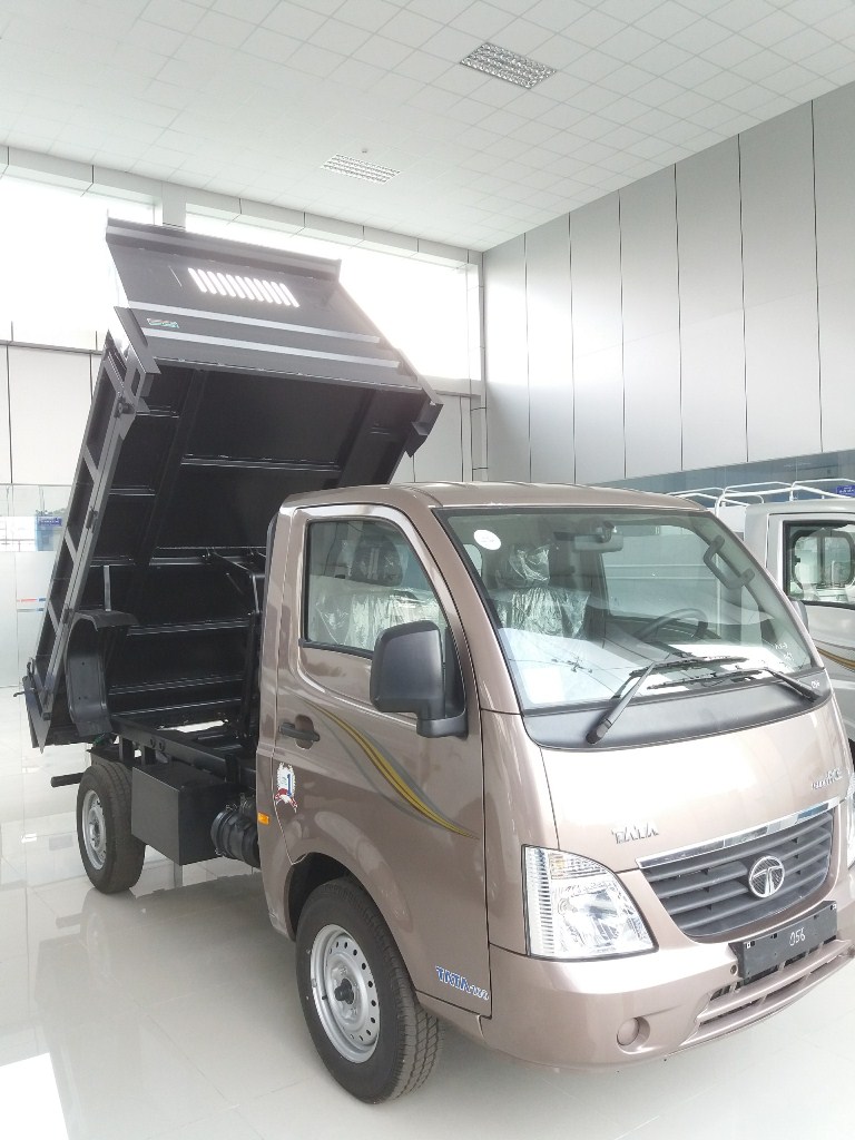 Xe tải ben tata 990 kg ấn độ máy dầu 1 khối