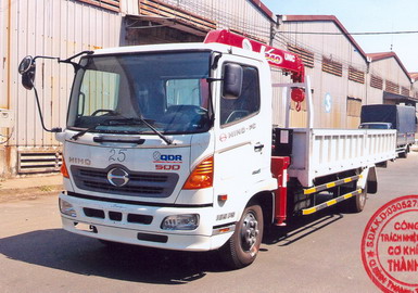 Xe tải hino fc 5 tấn gắn cẩu unic 344