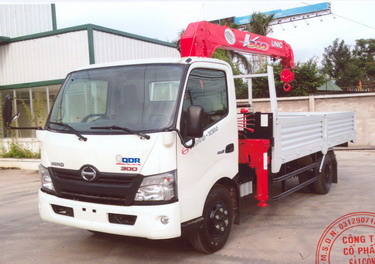 Xe tải cẩu hino xzu730l gắn cẩu unic
