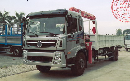 Xe tải Trường Giang gắn cẩu unic
