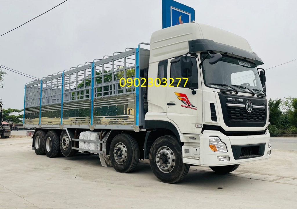 XE TẢI THÙNG DONGFENG L360 10X4 ĐẦU CAO 2 GƯỜNG 5 chân